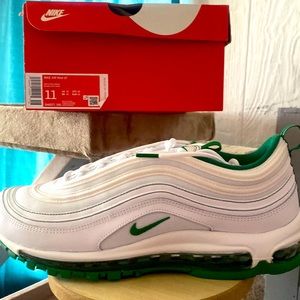 Nike Air Max 97 colorway white with pine green size 11 men’s